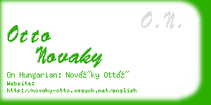 otto novaky business card